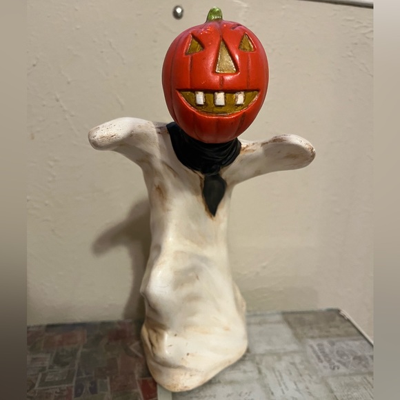 Hand Crafted Other - Hand Painted Pumpkin Ghost Halloween Decor
